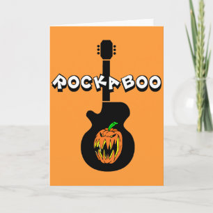 Funny rock halloween kaart