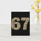 Funny Rock Hyrax Awawa 6 7 Meme Six Seven Love  Kaart (Gele Bloem)