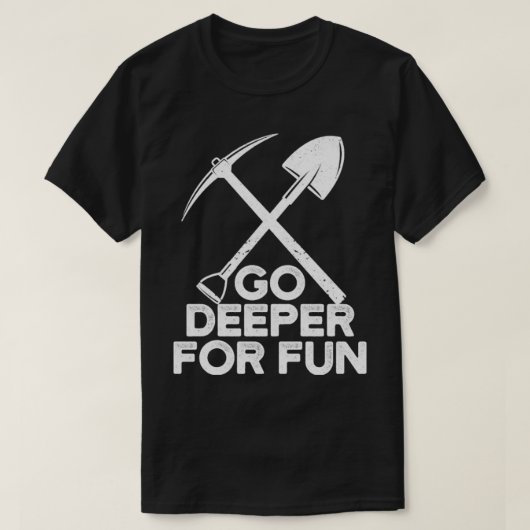 Funny Rock jacht Geoloog gaat dieper op Fun2 T-shirt (Design voorkant)