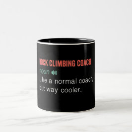 Funny Rock klimmer coach Definition Tweekleurige Koffiemok