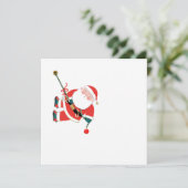 Funny Rock klimt kerstfeestkaarten Feestdagenkaart (Staand voorkant)