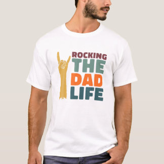 Funny Rock Music Fathers Dag Papa die de pap in de T-shirt