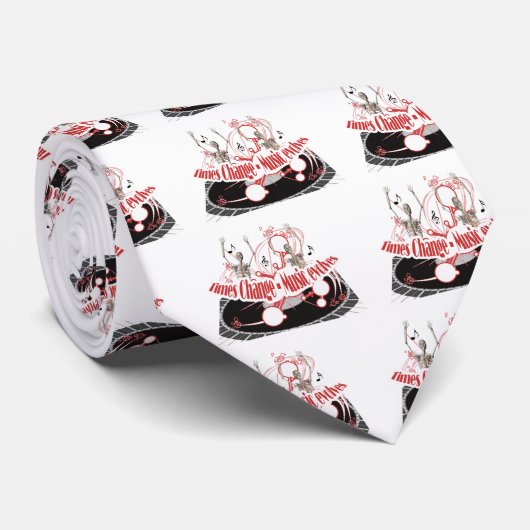 Funny rock muziekband stropdas (Opgerold)