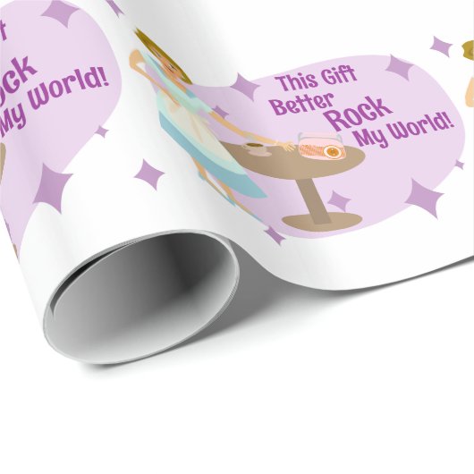 Funny Rock My World Cadeaupapier (Rol Hoek)