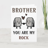 Funny Rock Pun Joke Humor Brother Happy Birthday Bedankkaart (Voorkant)