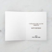 Funny Rock Pun Joke Humor Cousin Happy Birthday Bedankkaart (Binnen)