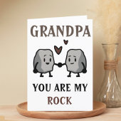 Funny Rock Pun Joke Humor Cute Grandpa Fathers Day Bedankkaart