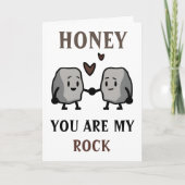 Funny Rock Pun Joke Humor Cute Happy Birthday Bedankkaart (Voorkant)