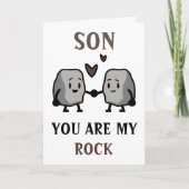 Funny Rock Pun Joke Humor Cute Son Happy Birthday Bedankkaart (Voorkant)