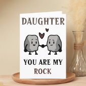 Funny Rock Pun Joke Humor Daughter Happy Birthday Bedankkaart