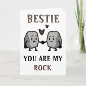 Funny Rock Pun Joke Humor Friend Happy Birthday Bedankkaart (Voorkant)