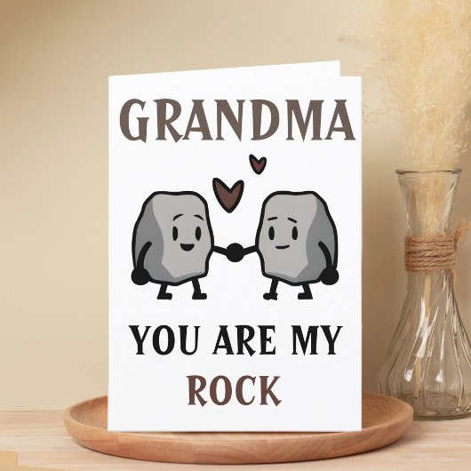 Funny Rock Pun Joke Humor Grandma Moederdag Bedankkaart