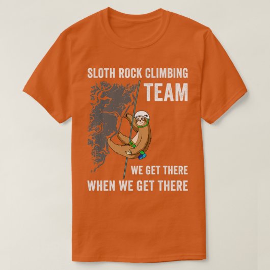Funny Rock-rottenbeklimmer Gift Sloth Lover T-shirt (Design voorkant)