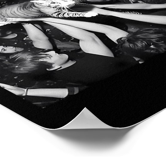 Funny Rock Show Cat Meme Cute Tabby Kitten Crowd S Poster (Hoek)