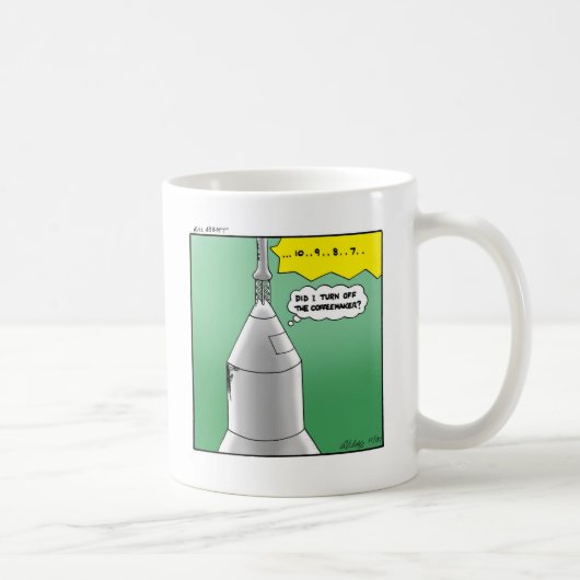 Funny Rocket Launch Humor Coffee Mok (Rechts)