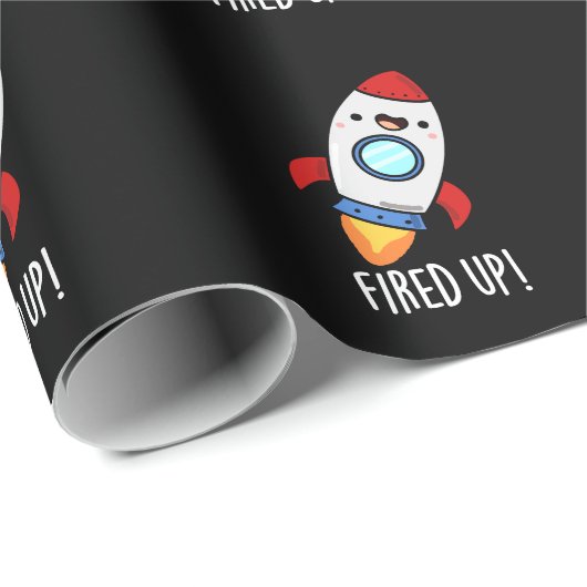 Funny Rocket Pun Dark BG Cadeaupapier (Rol Hoek)