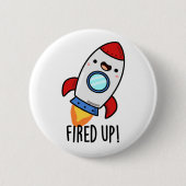 Funny Rocket Pun opgevoed Ronde Button 5,7 Cm (Voorkant)