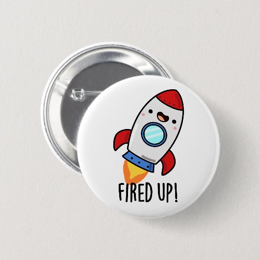 Funny Rocket Pun opgevoed Ronde Button 5,7 Cm (Voorkant /achterkant)