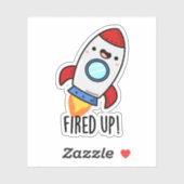 Funny Rocket Pun opgevoed Sticker (Vel)