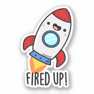 Funny Rocket Pun opgevoed Sticker