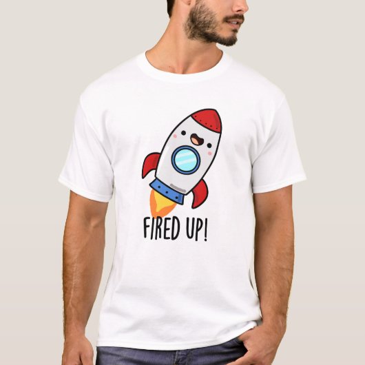 Funny Rocket Pun opgevoed T-shirt (Voorkant)