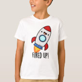 Funny Rocket Pun opgevoed T-shirt (Voorkant)