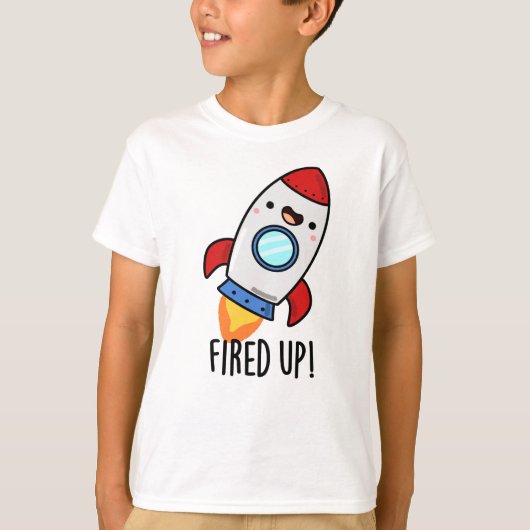 Funny Rocket Pun opgevoed T-shirt (Voorkant)