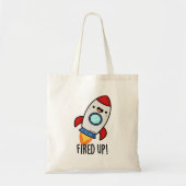 Funny Rocket Pun opgevoed Tote Bag (Voorkant)