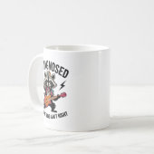 Funny Rocking Racoon Koffiemok (Voorkant links)