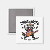 Funny Rocking Racoon  Magneet (Voorkant / Achterkant)