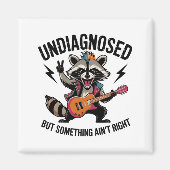 Funny Rocking Racoon  Magneet (Voorkant)