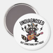 Funny Rocking Racoon Magneet (Voorkant / Achterkant)