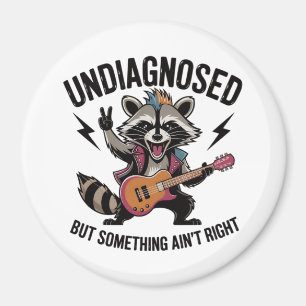 Funny Rocking Racoon Magneet