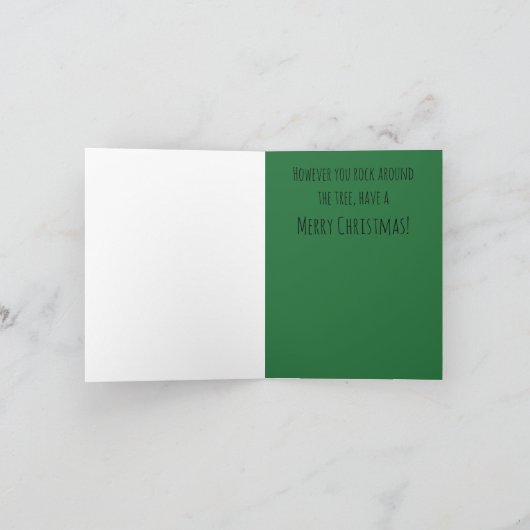 Funny Rocking rond de kerstboomkaart Kaart (Binnen)