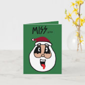 Funny Rocking rond de kerstboomkaart Kaart (Gele Bloem)