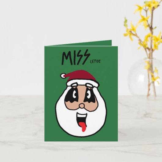 Funny Rocking rond de kerstboomkaart Kaart (Gele Bloem)