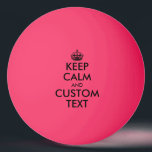 Funny roink Keep Calm ping pong tafel tennisballen Pingpongbal<br><div class="desc">Grappig roze gloed in het donker Blijf kalm pingelen met pongtafeltennisballen. Fun cadeauidee voor vrienden en familie. Creëer voor spelers,  sporttrainers,  medewerkers enz. Fun props voor mannen,  vrouwen en kinderen. Creëer je eigen humoristische parodie voor het feest op Birthday,  bruiloft,  feestelijkheden,  spelletjes,  enz. Verkrijgbaar in verschillende heldere kleuren. Langroze.</div>