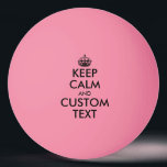 Funny roink Keep Calm ping pong tafel tennisballen Pingpongbal<br><div class="desc">Grappig roze gloed in het donker Blijf kalm pingelen met pongtafeltennisballen. Fun cadeauidee voor vrienden en familie. Creëer voor spelers, sporttrainers, medewerkers enz. Fun props voor mannen, vrouwen en kinderen. Creëer je eigen humoristische parodie voor het feest op Birthday, bruiloft, feestelijkheden, spelletjes, enz. Verkrijgbaar in verschillende heldere kleuren. Langroze.</div>