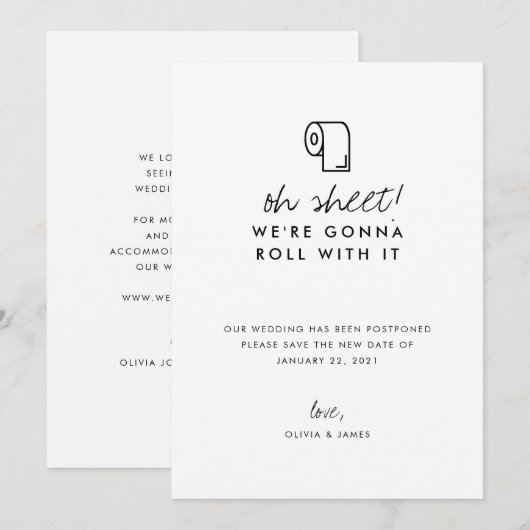 Funny Roll met het uitstellen van weddenschappen Aankondiging (Voorkant / Achterkant)