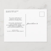 Funny Roll met it Photo Wedding Postponement Aankondigingskaart (Achterkant)