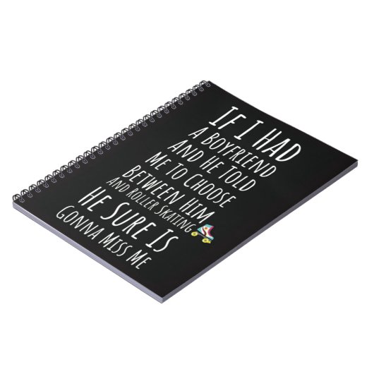 Funny Roller Derby Gifts Skater Skating Women Girl Notitieboek (Linkerzijde)