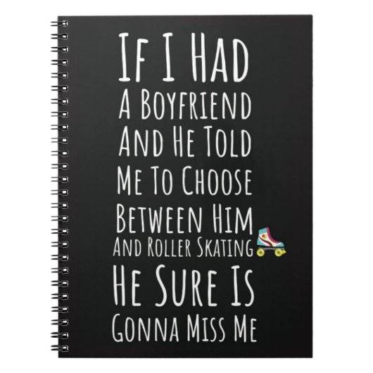 Funny Roller Derby Gifts Skater Skating Women Girl Notitieboek (Voorkant)