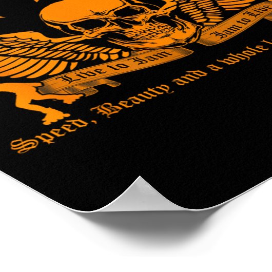 Funny Roller Derby Lover Quotes Gift, Live To Jam  Poster (Hoek)