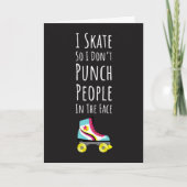 Funny Roller Skater Cards Rollerderby Skating Kaart (Voorkant)