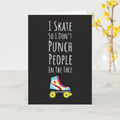Funny Roller Skater Cards Rollerderby Skating Kaart (Gele Bloem)
