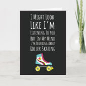 Funny Roller Skating Cards Skate Skater For Her Kaart (Voorkant)