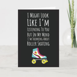 Funny Roller Skating Cards Skate Skater For Her Kaart