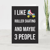 Funny Roller Skating Cards Skate Skater Humor Kaart (Voorkant)
