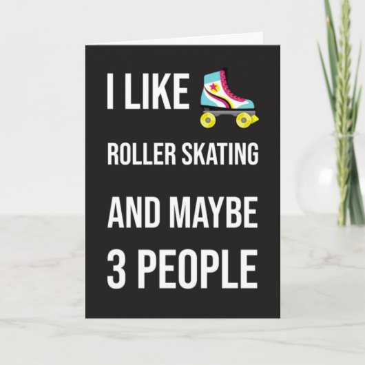 Funny Roller Skating Cards Skate Skater Humor Kaart (Voorkant)