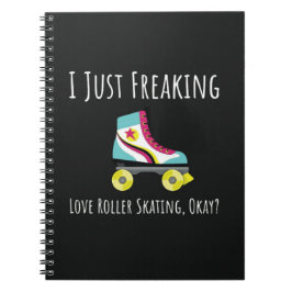 Funny Roller Skating Gifts Skater Skates Humor Notitieboek